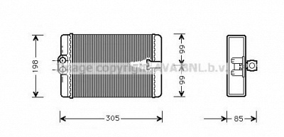 AVA QUALITY COOLING ms6250 -  Теплообменник, отопление салона